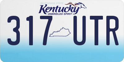 KY license plate 317UTR