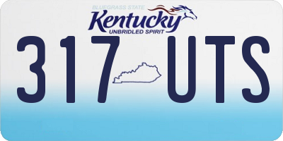 KY license plate 317UTS