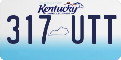 KY license plate 317UTT