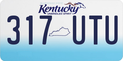 KY license plate 317UTU