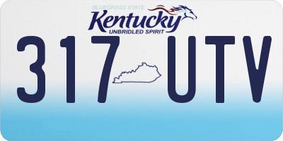KY license plate 317UTV