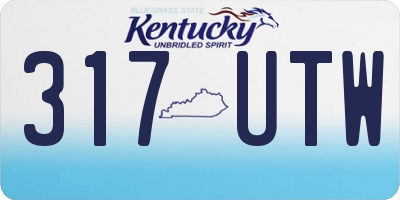 KY license plate 317UTW