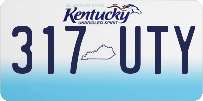 KY license plate 317UTY