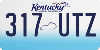 KY license plate 317UTZ