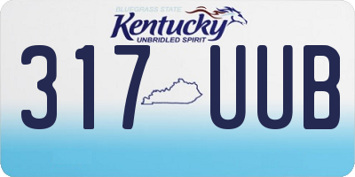 KY license plate 317UUB