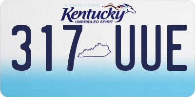 KY license plate 317UUE
