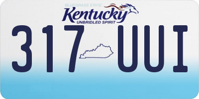 KY license plate 317UUI