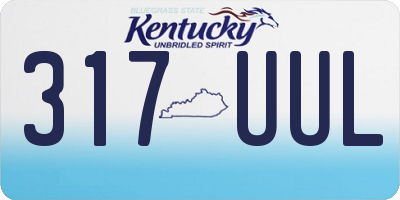 KY license plate 317UUL