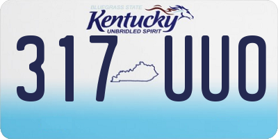 KY license plate 317UUO