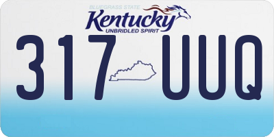 KY license plate 317UUQ