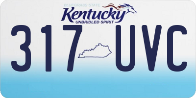 KY license plate 317UVC