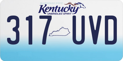 KY license plate 317UVD