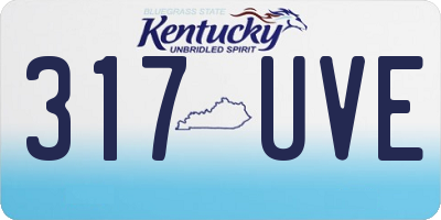 KY license plate 317UVE