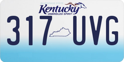 KY license plate 317UVG