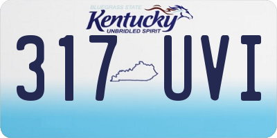 KY license plate 317UVI