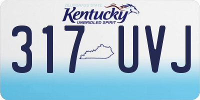 KY license plate 317UVJ