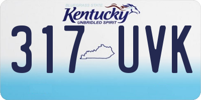 KY license plate 317UVK