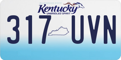 KY license plate 317UVN