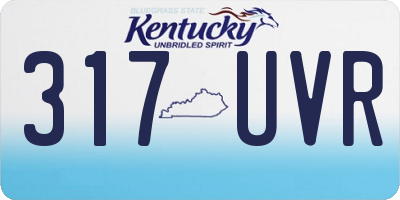 KY license plate 317UVR