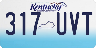 KY license plate 317UVT