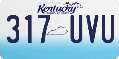 KY license plate 317UVU