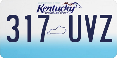KY license plate 317UVZ