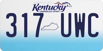 KY license plate 317UWC