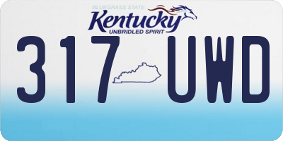 KY license plate 317UWD