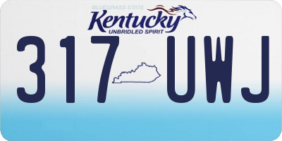 KY license plate 317UWJ