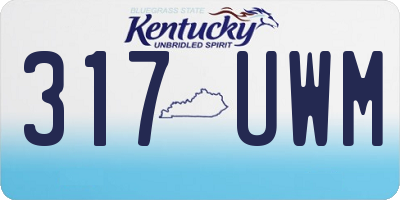 KY license plate 317UWM