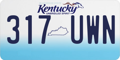 KY license plate 317UWN