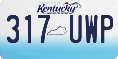 KY license plate 317UWP