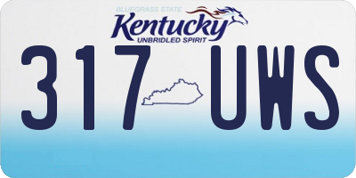 KY license plate 317UWS