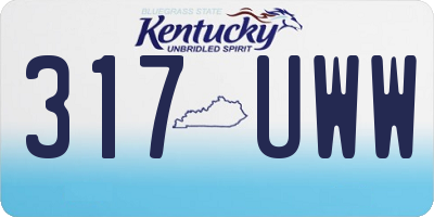 KY license plate 317UWW