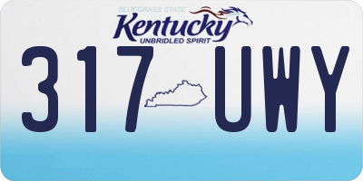 KY license plate 317UWY