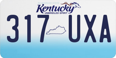 KY license plate 317UXA