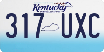 KY license plate 317UXC