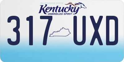 KY license plate 317UXD