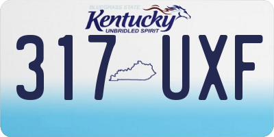 KY license plate 317UXF