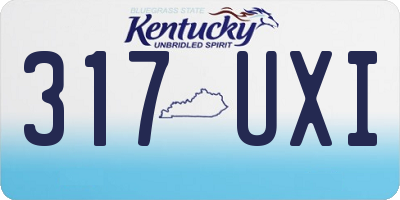 KY license plate 317UXI