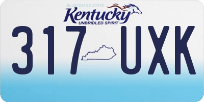 KY license plate 317UXK