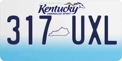 KY license plate 317UXL