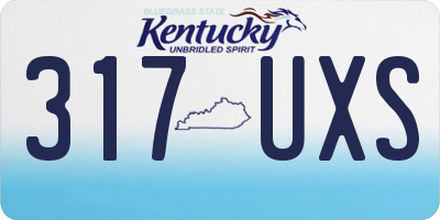 KY license plate 317UXS