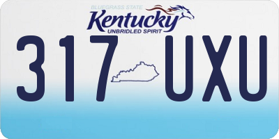 KY license plate 317UXU