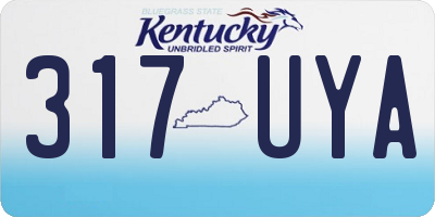 KY license plate 317UYA