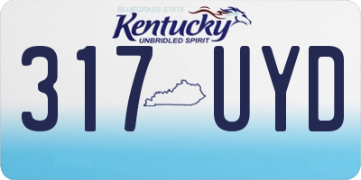 KY license plate 317UYD