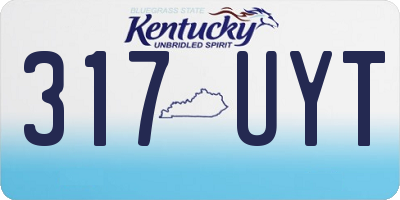 KY license plate 317UYT