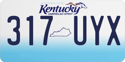 KY license plate 317UYX