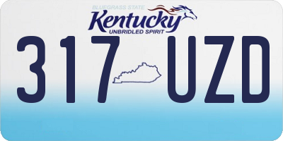KY license plate 317UZD