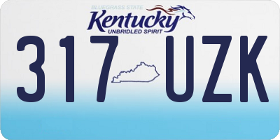 KY license plate 317UZK